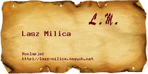 Lasz Milica névjegykártya
